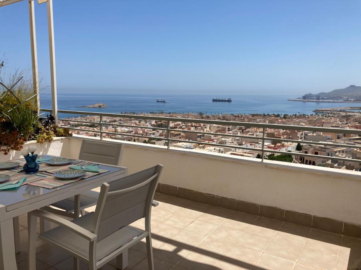 Atico Con Espectaculares Vistas Al Mar Lägenhet Carboneras Exteriör bild